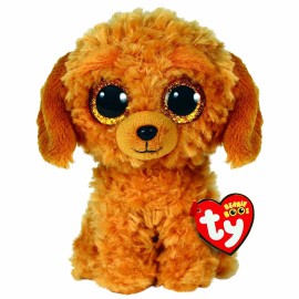 15cm TY Beanie Boo Noodles Gold Orange Labradoodle Plush Toy Dog