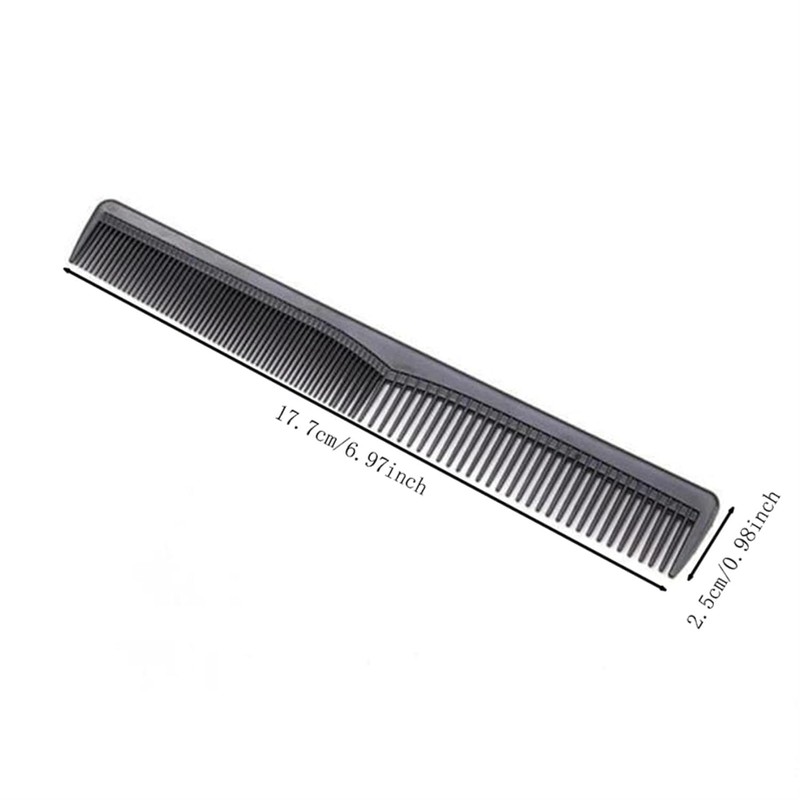 Black Plastic Head Narrow Fine Teeth Hair Comb Beauty Tool,