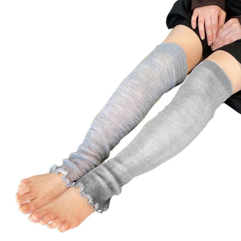 Miyako Silk Gentle Long Warmer, Gray