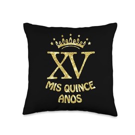 Mis Quince Anos XV Quinceañera Throw Pillow