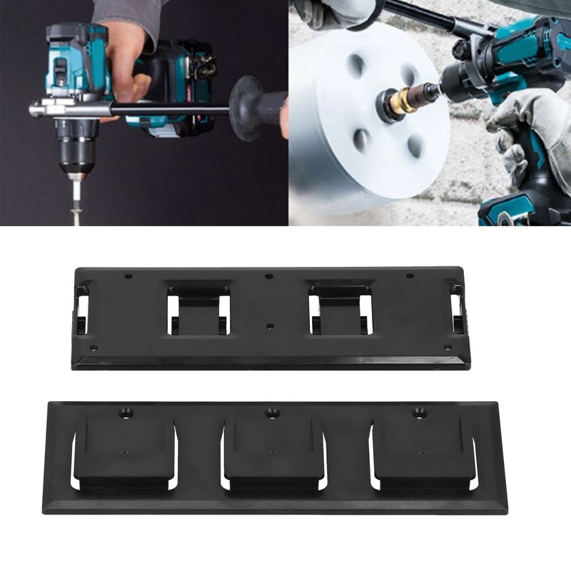 Power Tool Battery Holder Set 3 Hole Mount Ready Dock
