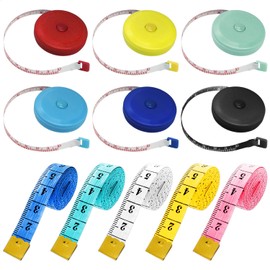 EPCDBBRT 6 Piece Retractable Tape Measure And 5 Piece Flexible Tape Measure, Tailor Tape Measure, Fabric Tape Measure, Body Tape Measure, Flexible Tape Measure, Sewing Accessories, Measuring Tools