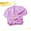 minkissy Microfiber Fleece Dry Hair Cap Butterfly Knot Princess Hat