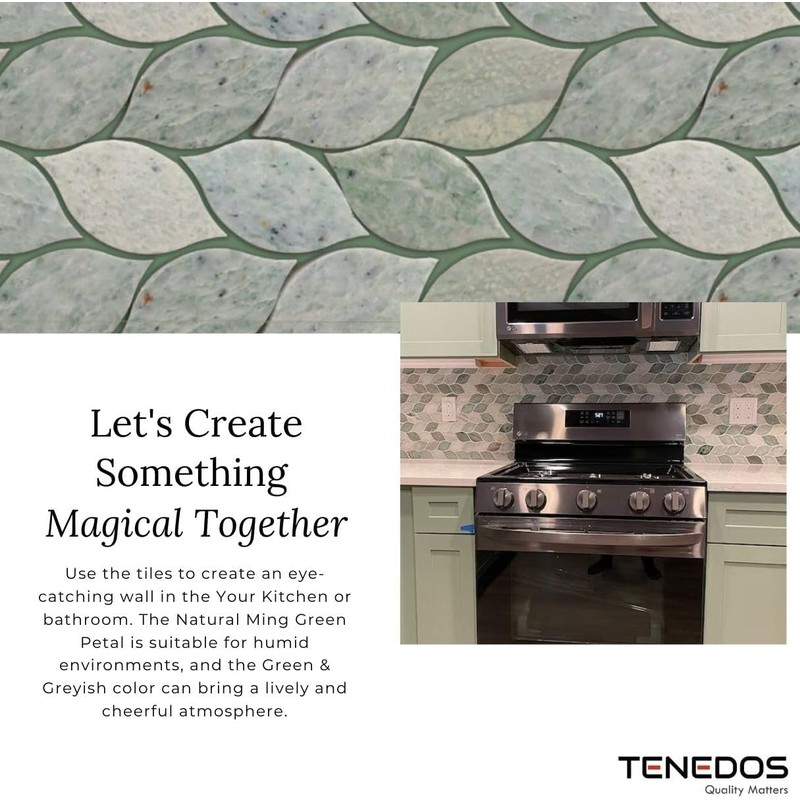 Ming Green Greyish Petal Marble Polished Floor Wall Tile for