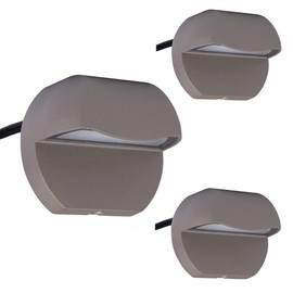 Arrownine Cast Aluminum 2.5W Deck LED Lights Low Voltage Landscape Lighting 12V Outdoor Step Lights,Post Stairs Fence Lighting Soft Warm White Water Resistant IP65,Bronze Finish 3-Pack