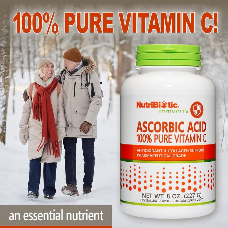 NutriBiotic Ascorbic Acid Vitamin C Powder, 8 Oz | Pharmaceutical