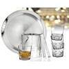Godinger Bar Set Stainless Steel Hammered and Glass with Ice