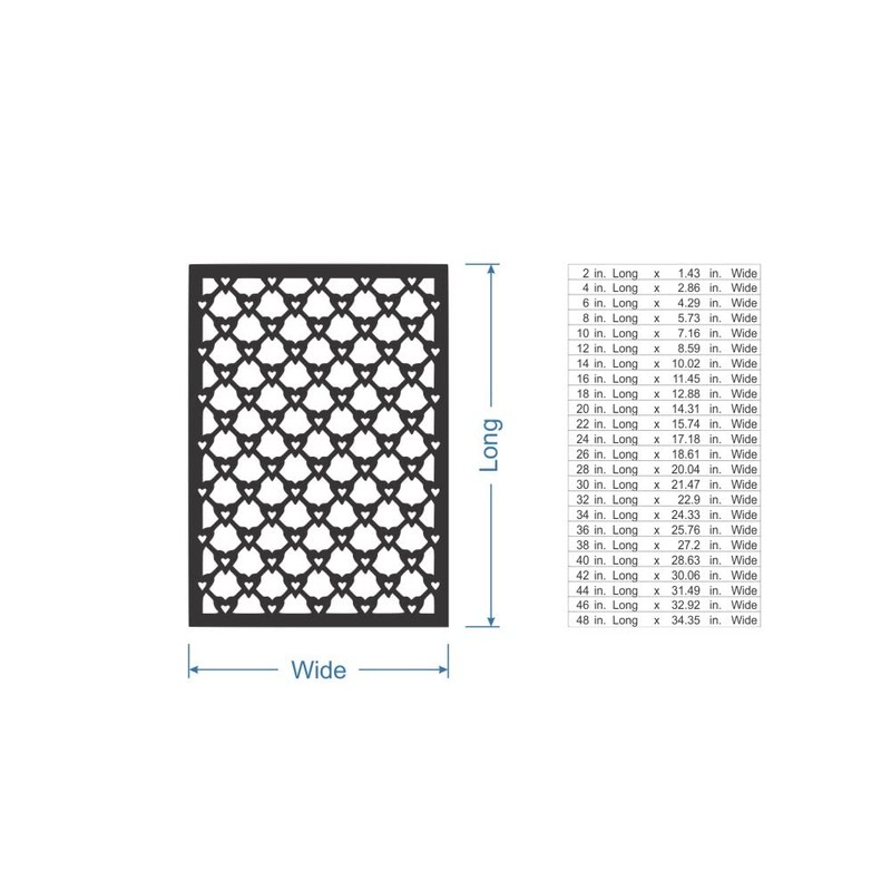 Lattice Panel with a Heart Decorative Design MDF Home &
