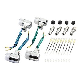 POSH 031492-33 Motorcycle Accessories 71 Type Turn Signal, Vehicle Set for ZEPHYR1100/RS (~'00), ZEPHYR750/RS (~'00), ZEPHYR400 (~'00), ZRX400II (~'00), Plated Body, Clear Lens
