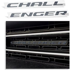 Reflective Concepts Challenger Grille Emblem Overlay Decal - 2015-2023 Challenger (Reflective Light Black)