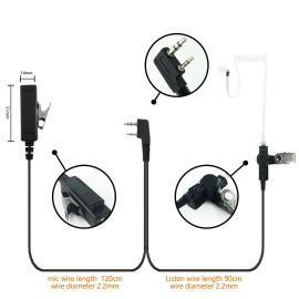 Unbranded 2-wire Surveillance Earphone Mic For TK370 TK370G TK372 TK372G TK373 Radio 5X