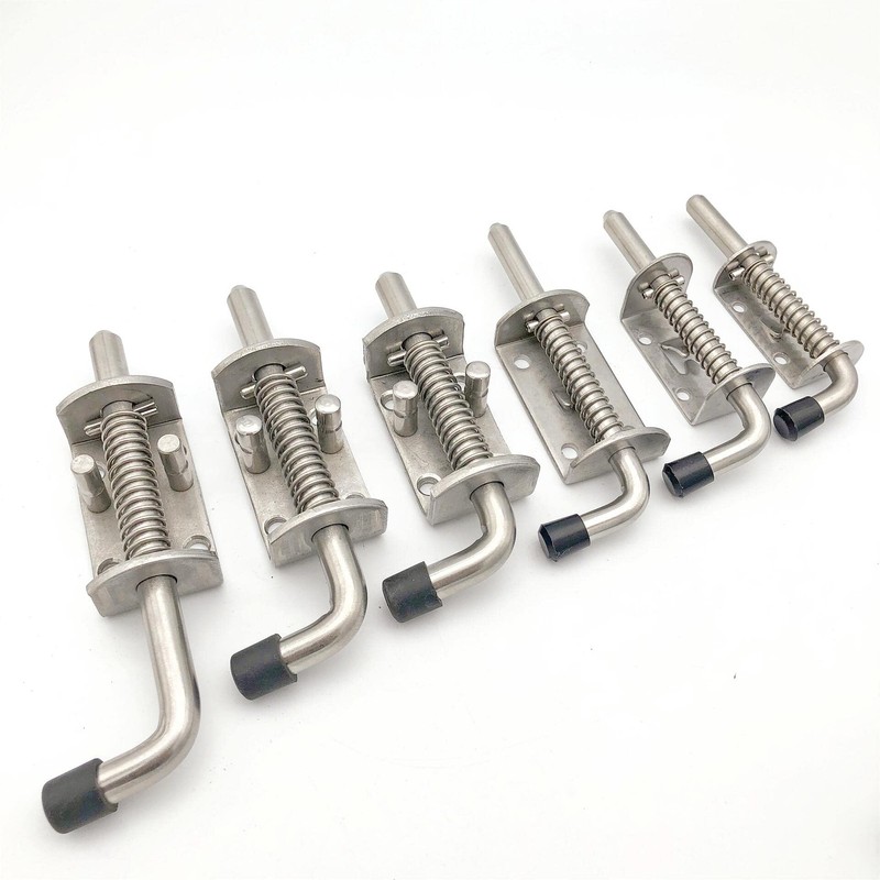 1PC Heavy Duty Stainless Steel 304 Spring Loaded Barrel Bolt