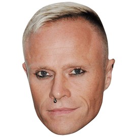 Keith Flint (Eyeliner) Celebrity Mask, Flat Card Face, Fancy Dress Mask