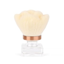 KADS Nail Dust Brush Makeup Brush Flower Shape Crystal Base Nail Cleaning Brush Manicure Pedciure Brush Tool (White Flower Shape)