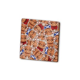 1 x Highland Cow Magnet - Scottish Cattle Animal Cartoon Cute Pattern Fridge Magnetic Travel Holiday Women Men #82014