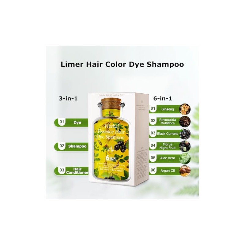 Limer Champú Tinte Capilar Multicolor Con Burbujas, Cobertura Semipermanente De