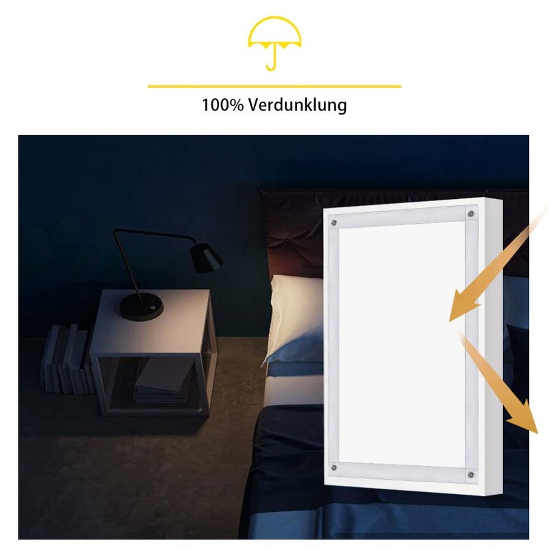 Eurohome 100% Blackout Skylight Roller Blind, No Drilling, Sun Protection,