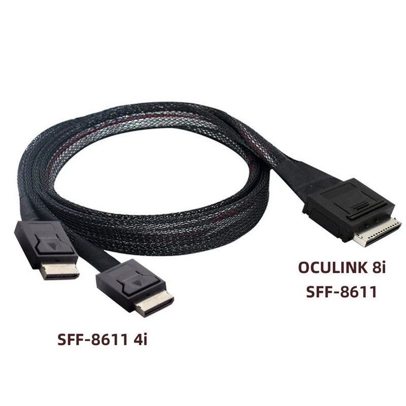 NFHK OCuLink PCIe PCI-Express SFF-8611 8X 8-Lane to Dual SFF-8611