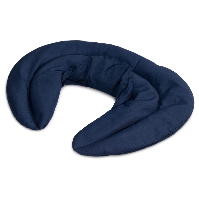 Neck Pillow with Standing Collar in Dark Blue - Neck