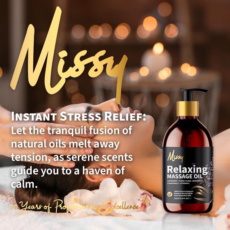 Premium Relaxing Massage Oil Twin Pack (500ml Total) - Indulgent