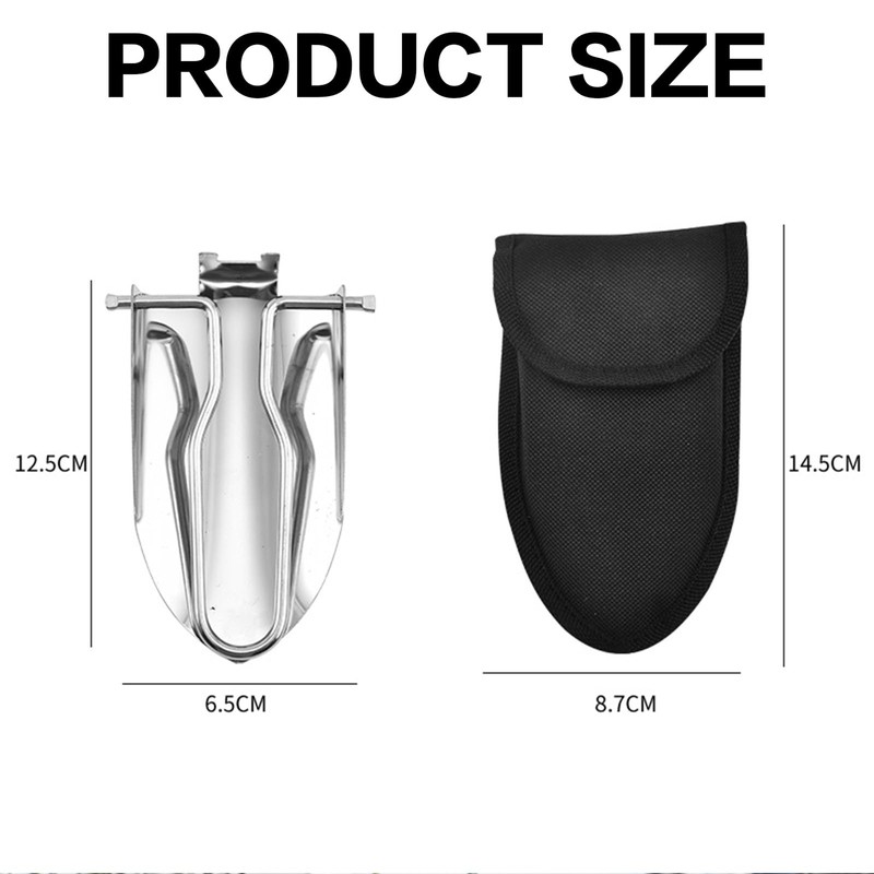 Folding Shovel Camping Shovel Multi-Function Mini Spade with Carrying Pouch