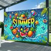 BlissYard Summer Hawaiian Backdrop Banner Seasonal Pool Party Decorations 71