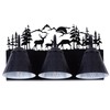 Rustic 3-Light Black Vanity Light Fixtures with Deer Design, E12