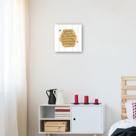 Fine Art Canvas Gracious Words Canvas Wall Decor by Artist Lisa Larson for Living Room, Bedroom, Bathroom, Kitchen, Office, Bar, Dining & Guest Room - Ready to Hang - 18 in x 18 in