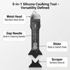 Silicone Caulking Tool 5 in 1,Caulk Remover Kit for Bathroom,