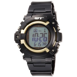 Arias Men's Wristwatch, Radio-wave Solar, Digital, Wave Transformer, Waterproof to 5 ATM, Urethane Strap, Black, Wristwatch, radio wave solar, digital, sports