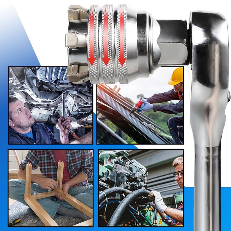 2PCS Socket Wrench Set,Multi-Function Universal Tool - Universal Maintenance Tool,