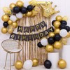 Balloons Black Gold, Pack of 60 Metallic Gold Balloons, Balloons