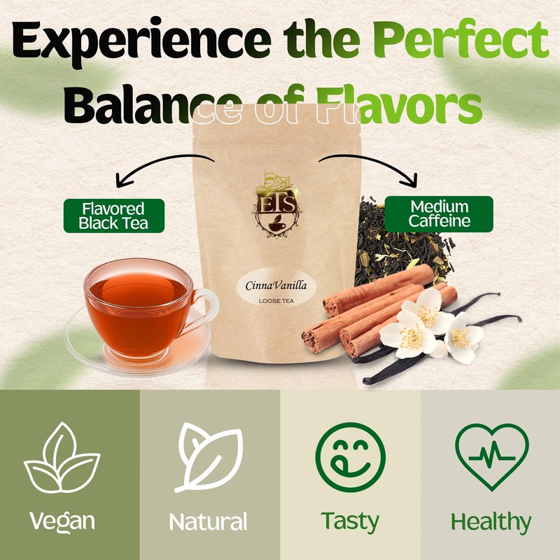 English Tea Store Cinna-Vanilla Flavored Black Tea | Loose Leaf