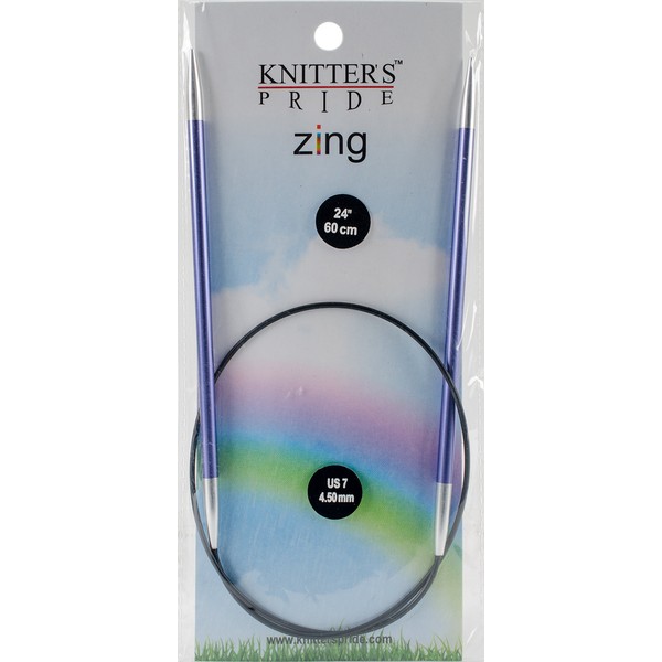 Knitter's Pride Zing Fixed Circular Needles 24"-Size 7/4.5mm