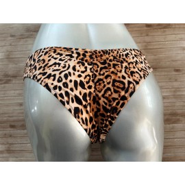 Victoria's Secret Nwt Victorias Secret Zuma Itsy Ruched Back Bikini Swim Bottom Natural Leopard L