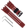 Black Natural Resin Replacement Watch Strap for Casio G-Shock Master