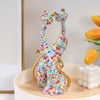 LIKEUDO Set of 2 Resin Cat Statues Sculptures Cat Figurine