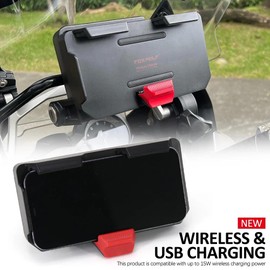 The New GPS Mobile Phone Motorcycle Navigation Bracket Wireless Charging Support with Two USB Ports for R1200GS/ADV F800GS ADV F700GS/ADV R1250GS/ADV CRF1000L F850GS ADV S1000XR F900R