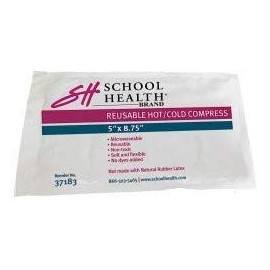 School Health - Reusable Hot/Cold Gel Compress Pack, Plastic, 4 x 9 Inch - 12/case, Non-Toxic, Latex-Free, Flexible, Microwaveable, Freezable, for Injury Treatment