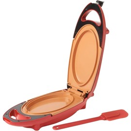 Candora Red Copper 5 Minute Chef Electric Frying Pan Smokeless Nonstick Pan Steak