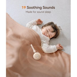 Dreamegg Portable Sound Machine for Baby - Travel White Noise Sound Machine with Light, Quickly Clips on Stroller, Car Seats, Nature Sounds, Timer, Baby Sleep Soother for Shower Registry Gift, Green