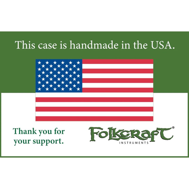 Dulcimer Carrying Case, Embroidered With "Folkcraft® Instruments" Logo