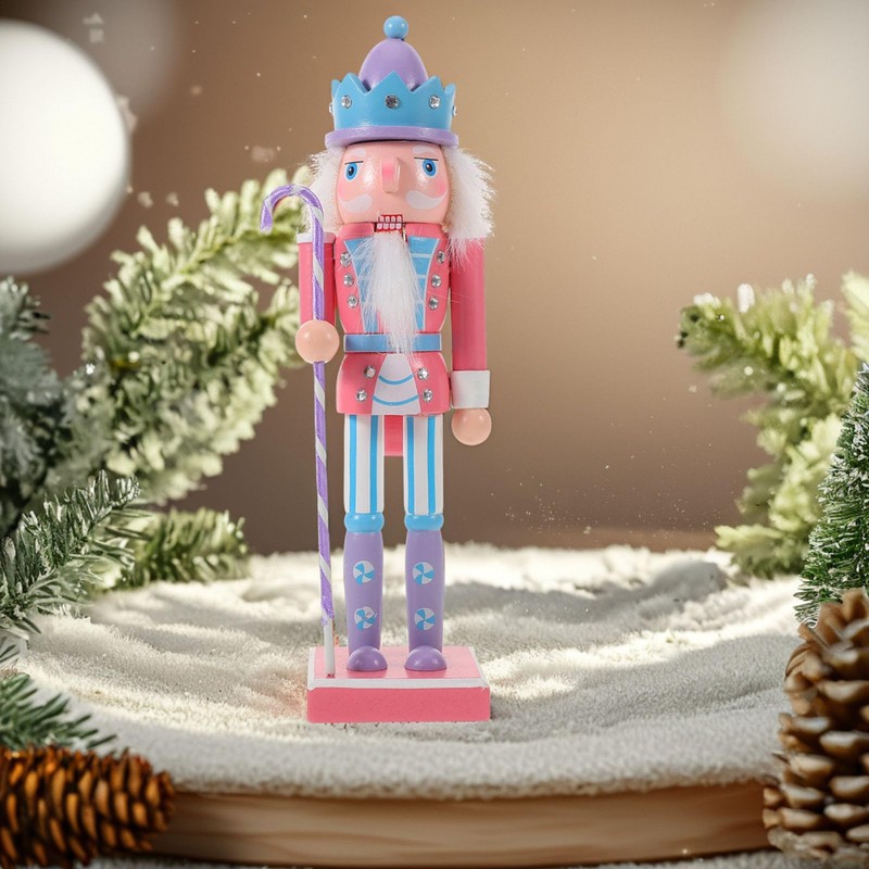 Gatuida Wooden Christmas Nutcracker Soldier: 25cm Figures Soldier Nutcracker Puppet