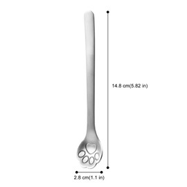 Coffee Spoon Teaspoon Stainless Steel Cat Paw Spoon Silver Tea Coffee Spoon Small Spoon 3 Pieces Party Funny Cutlery Restaurant Bar Banquet Wedding Cafe
