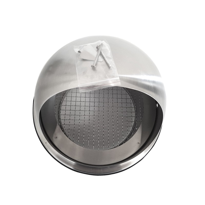 Intelmann Stainless Steel Weather Protection Grille Diameter 150 Spherical Shape