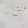 Doppel Loch Ohr Piercing, Gold Gefüllt Dangle Ohrringe, Trendy Zwei