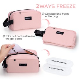 Small Cooler Bag Freezable Lunch Bag for Work School Travel,Small Lunch Bag,Small Insulated Bag For Kids/Adults,Freezer Lunch Bags,Freezable Snack Bag,Mini Lunch Bag Fit For Yogurt,Suit for 3+.