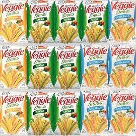 Garden Veggie Straw Variety Pack (15 Count) by Bussin Boxes