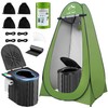 Camping Toilet with Pop-Up Privacy Tent and Liquid Waste Gel,