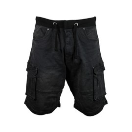 KAM Big & Tall Charcoal Denim Shorts - Men's